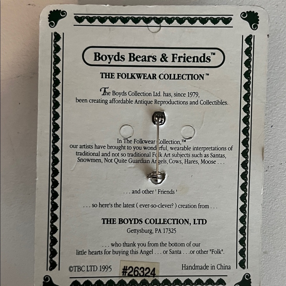 Boyd’s Bear Cat Brooch with Brown and Cream Accents - Picture 2 of 2